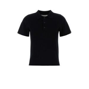 Extreme Cashmere Women Black Stretch Cashmere Blend Salamander Polo Shirt